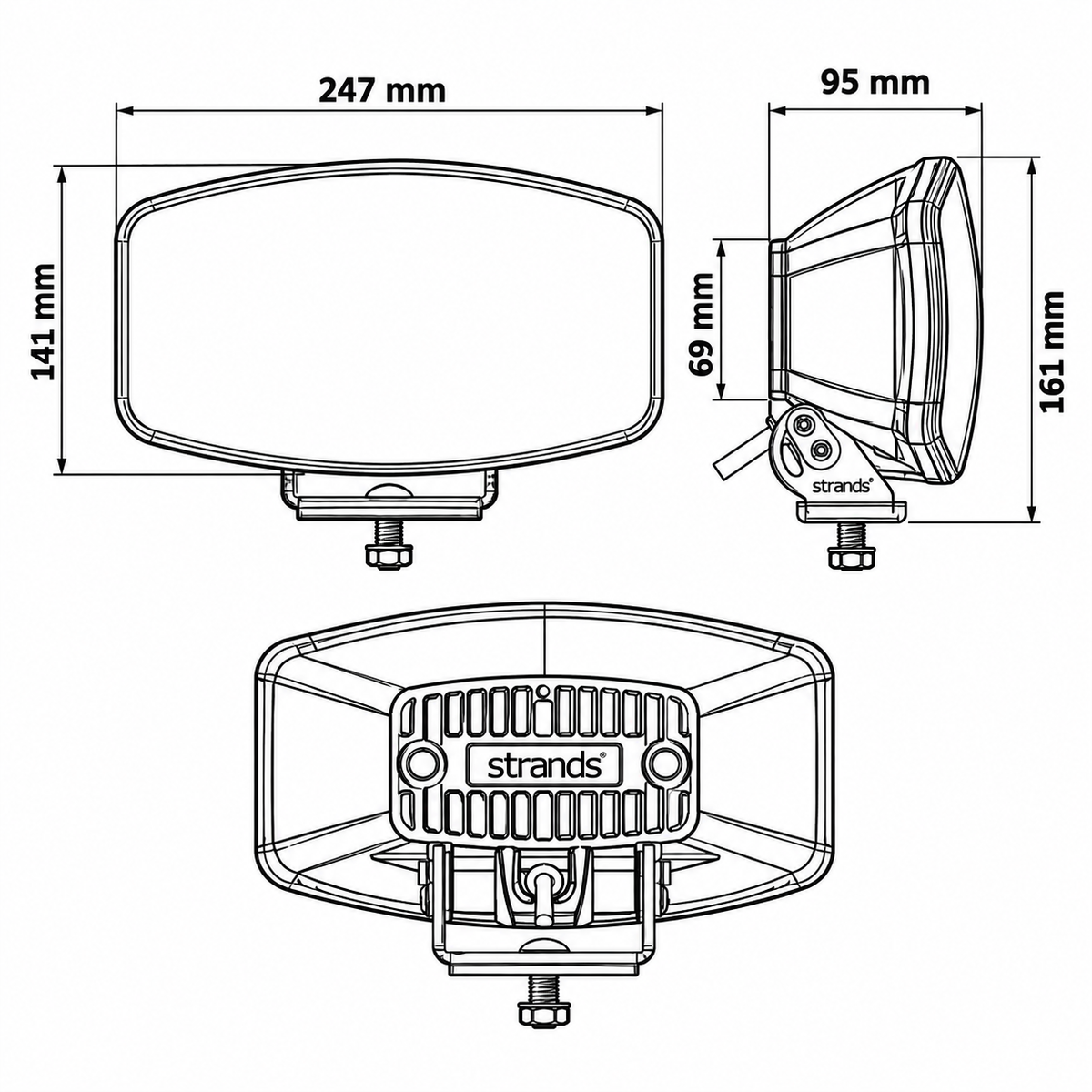 Phare LED STRANDS IZE LED OG Ovale – 901011