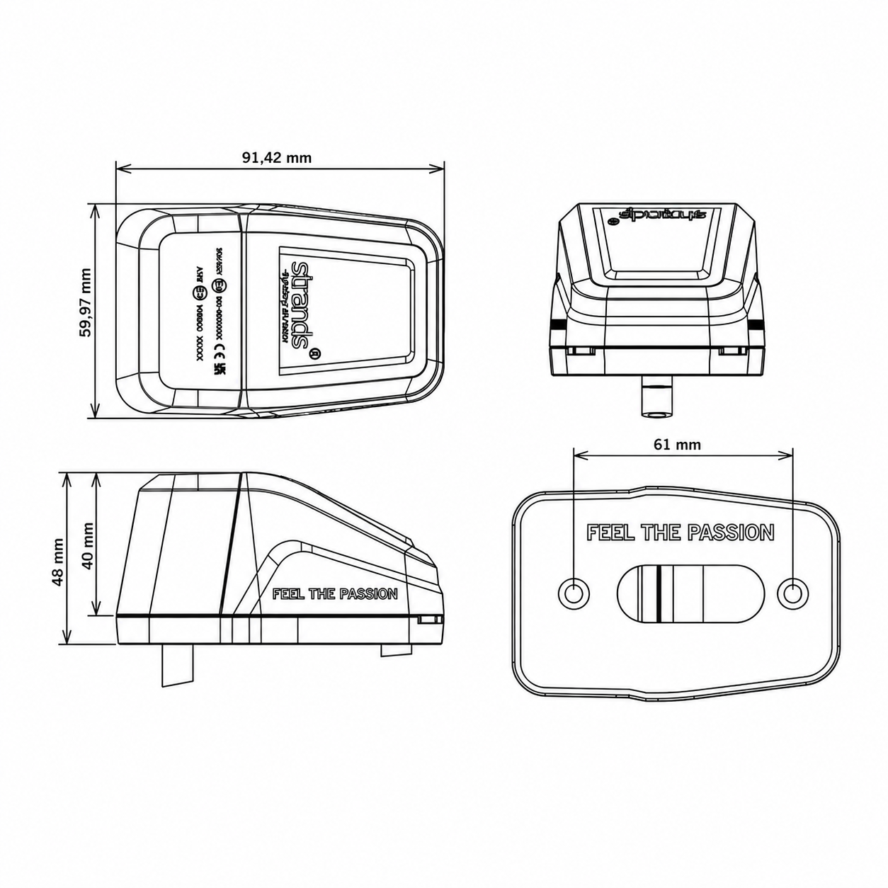 903021 // STRANDS IZE LED Roof Light Duo Function
