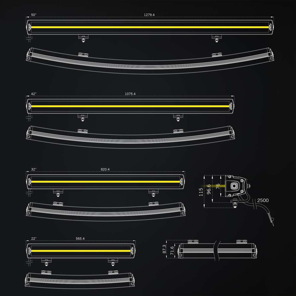 STRANDS Siberia XP DRC LED Bar – Gamme incurvée