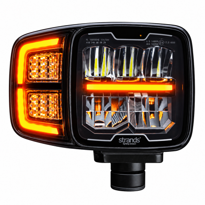 ❄️ Phare LED chauffant STRANDS Siberia HI-LO – Gauche / Droite