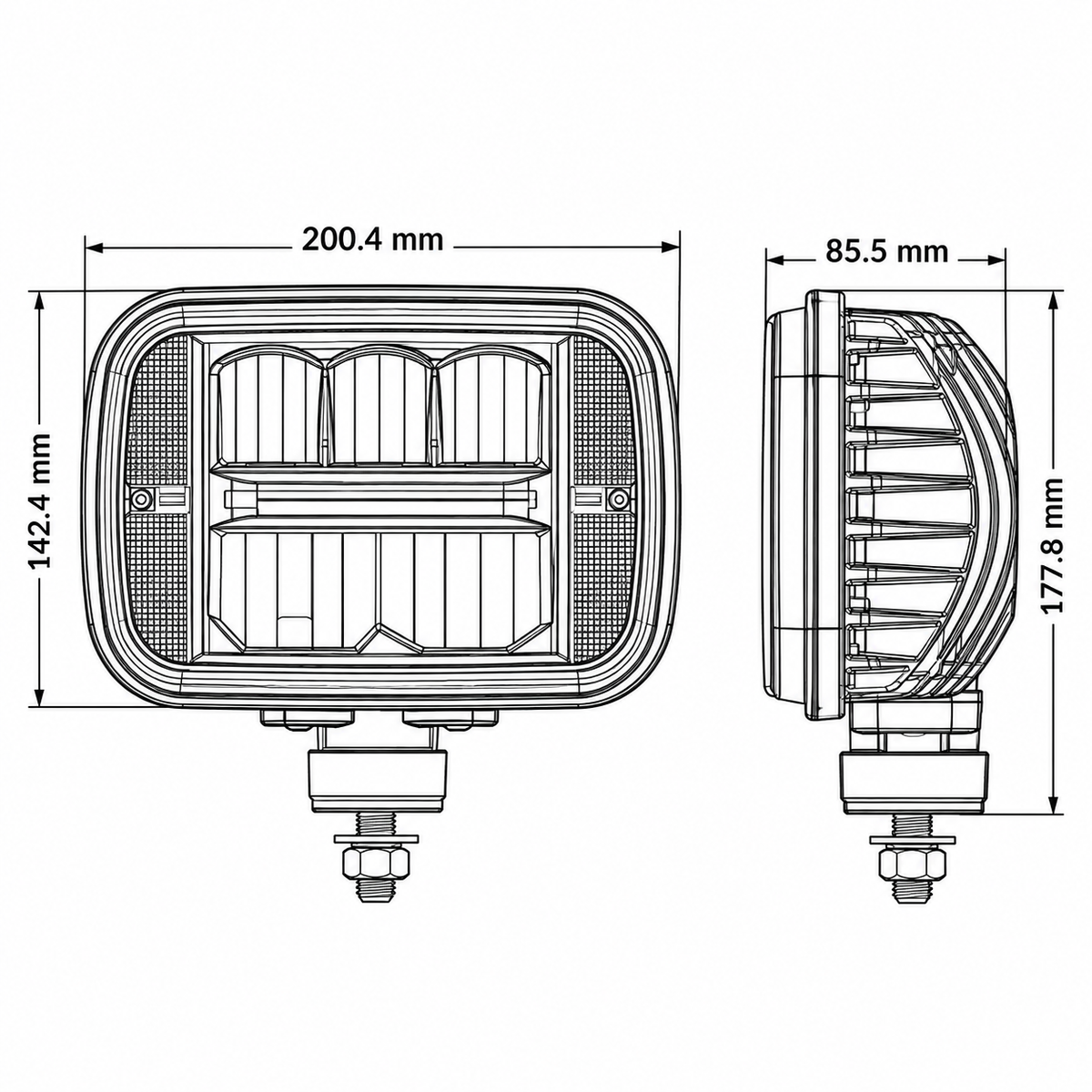 ❄️ Phare LED chauffant STRANDS Alaska Snow Plow 7” – 270708
