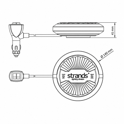 850965 / STRANDS Gyrophare Firefly Summer Glow  Beacon 140 mm Magnétique et portable